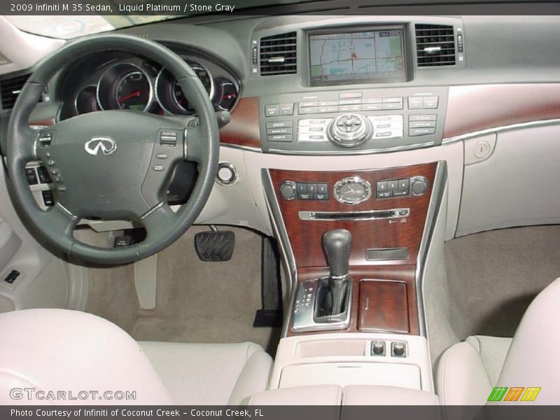 Liquid Platinum / Stone Gray 2009 Infiniti M 35 Sedan