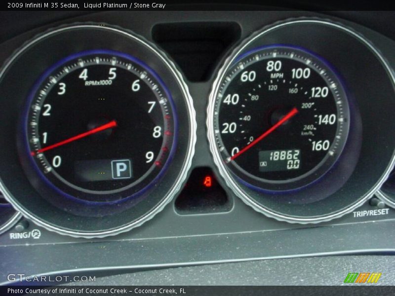 Liquid Platinum / Stone Gray 2009 Infiniti M 35 Sedan