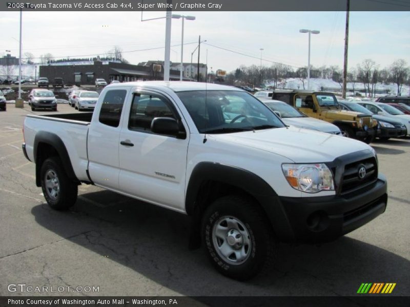 Super White / Graphite Gray 2008 Toyota Tacoma V6 Access Cab 4x4