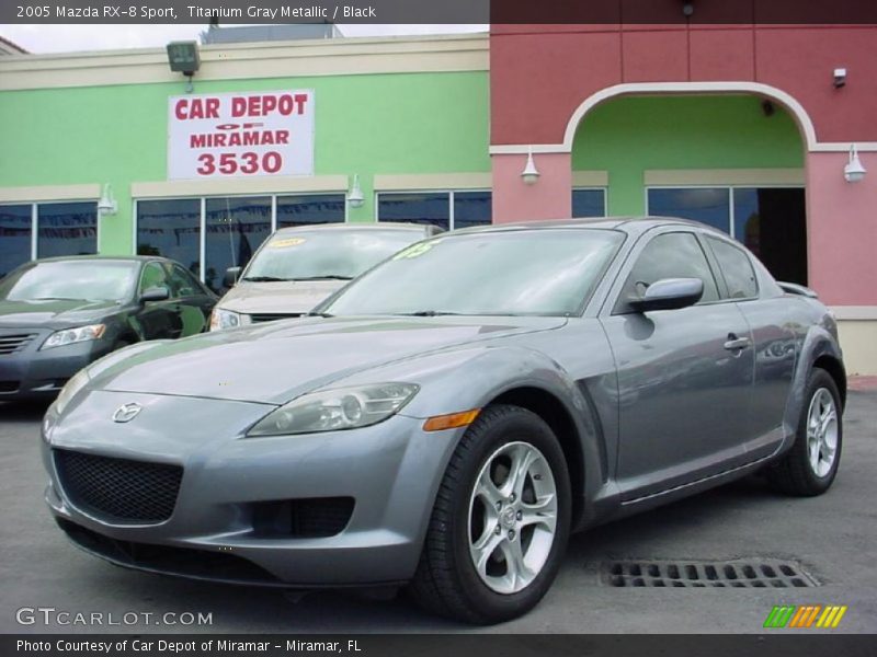 Titanium Gray Metallic / Black 2005 Mazda RX-8 Sport