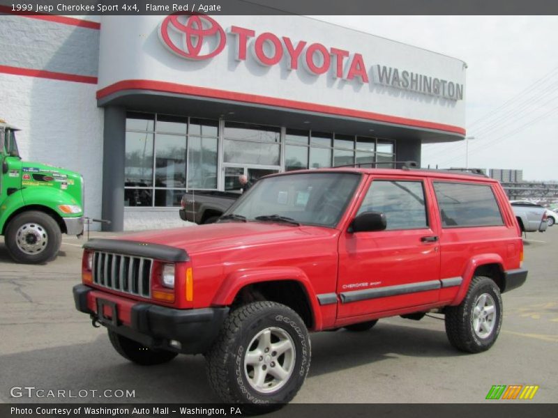 Flame Red / Agate 1999 Jeep Cherokee Sport 4x4