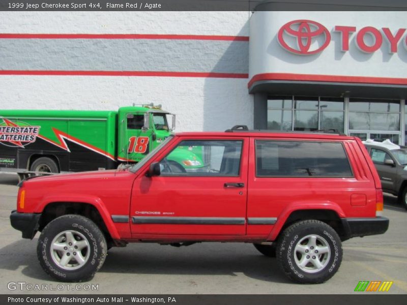 Flame Red / Agate 1999 Jeep Cherokee Sport 4x4