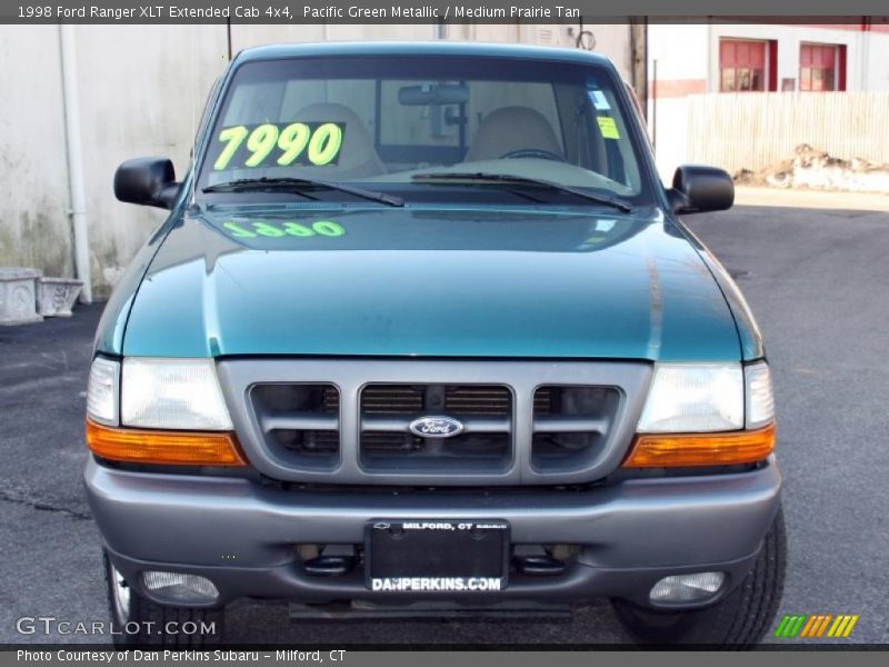 Pacific Green Metallic / Medium Prairie Tan 1998 Ford Ranger XLT Extended Cab 4x4