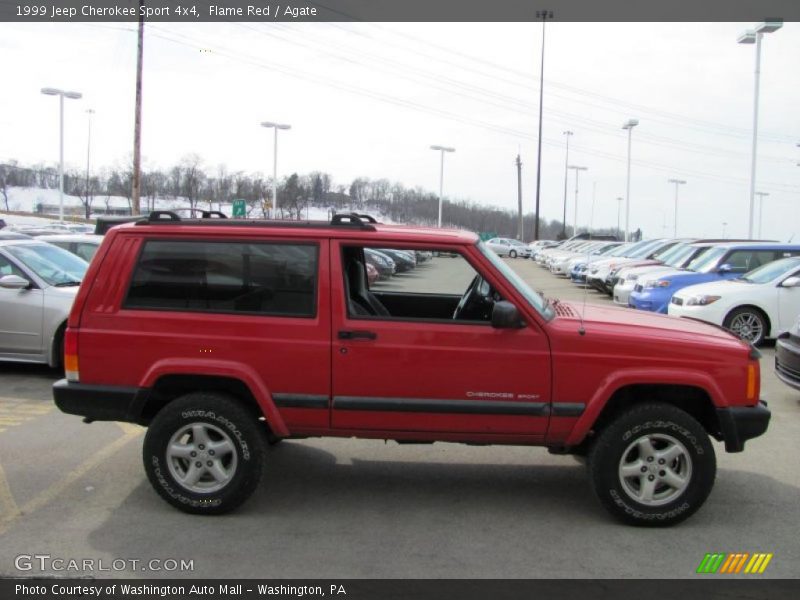 Flame Red / Agate 1999 Jeep Cherokee Sport 4x4