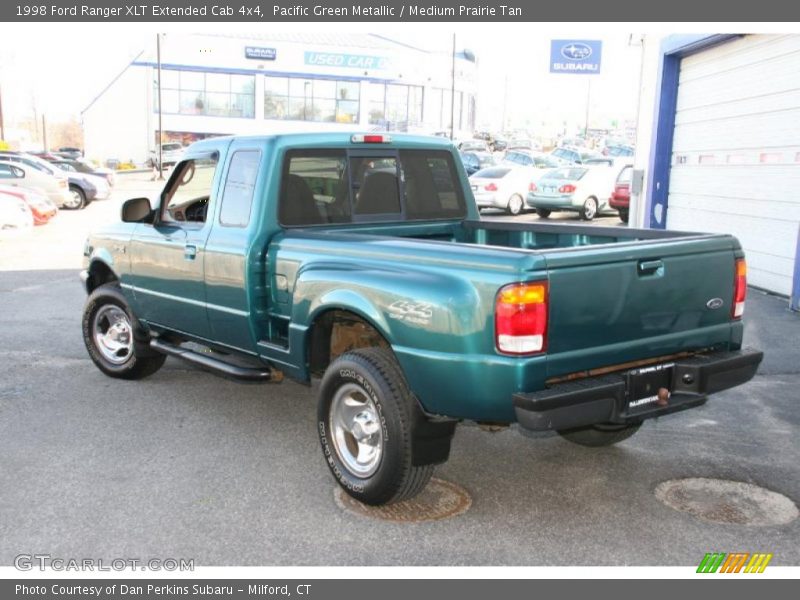 Pacific Green Metallic / Medium Prairie Tan 1998 Ford Ranger XLT Extended Cab 4x4