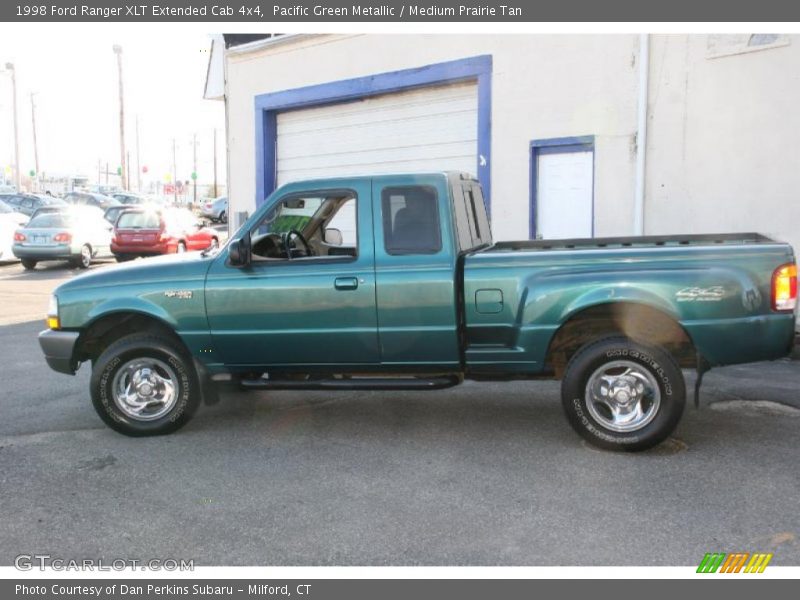 Pacific Green Metallic / Medium Prairie Tan 1998 Ford Ranger XLT Extended Cab 4x4