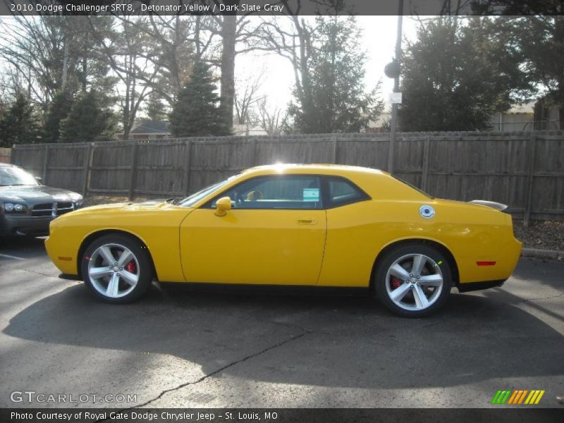Detonator Yellow / Dark Slate Gray 2010 Dodge Challenger SRT8