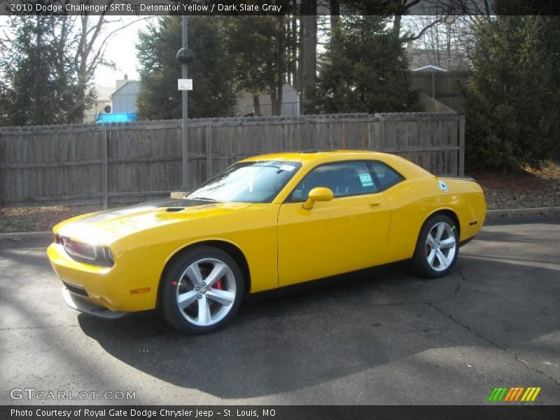 Detonator Yellow / Dark Slate Gray 2010 Dodge Challenger SRT8