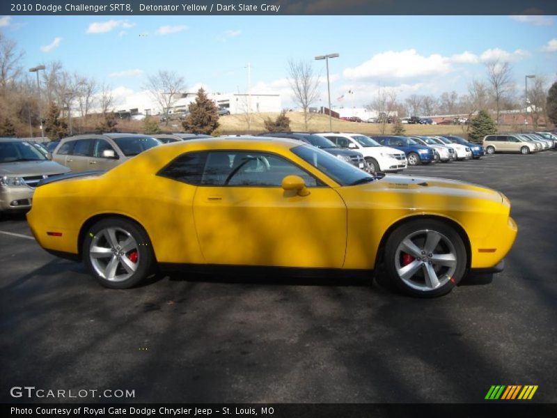 Detonator Yellow / Dark Slate Gray 2010 Dodge Challenger SRT8