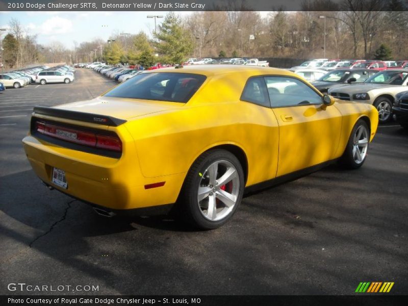 Detonator Yellow / Dark Slate Gray 2010 Dodge Challenger SRT8