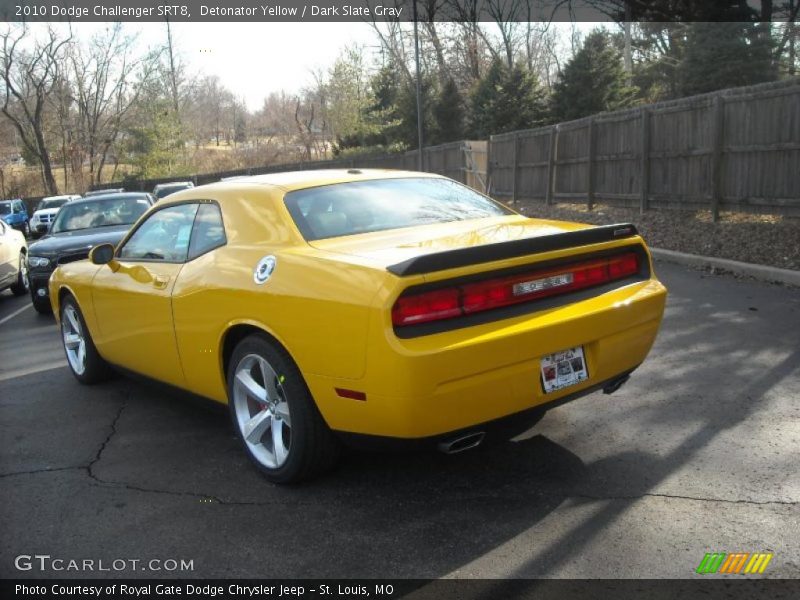 Detonator Yellow / Dark Slate Gray 2010 Dodge Challenger SRT8