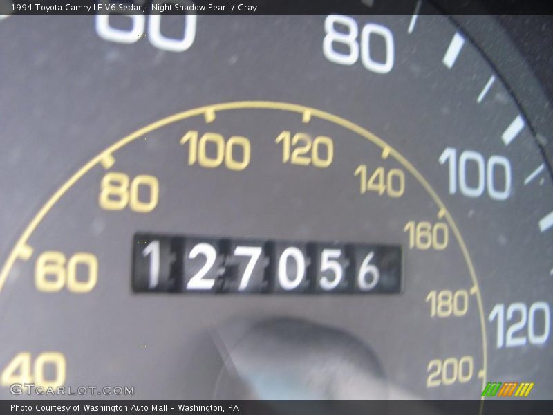 Night Shadow Pearl / Gray 1994 Toyota Camry LE V6 Sedan