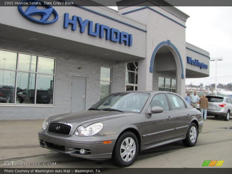 Slate Gray / Black 2002 Hyundai Sonata