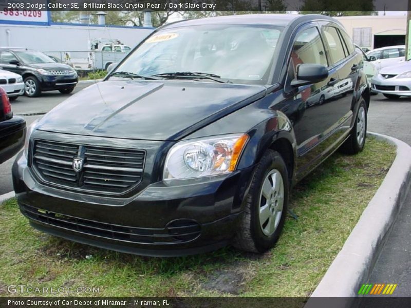 Brilliant Black Crystal Pearl / Dark Slate Gray 2008 Dodge Caliber SE