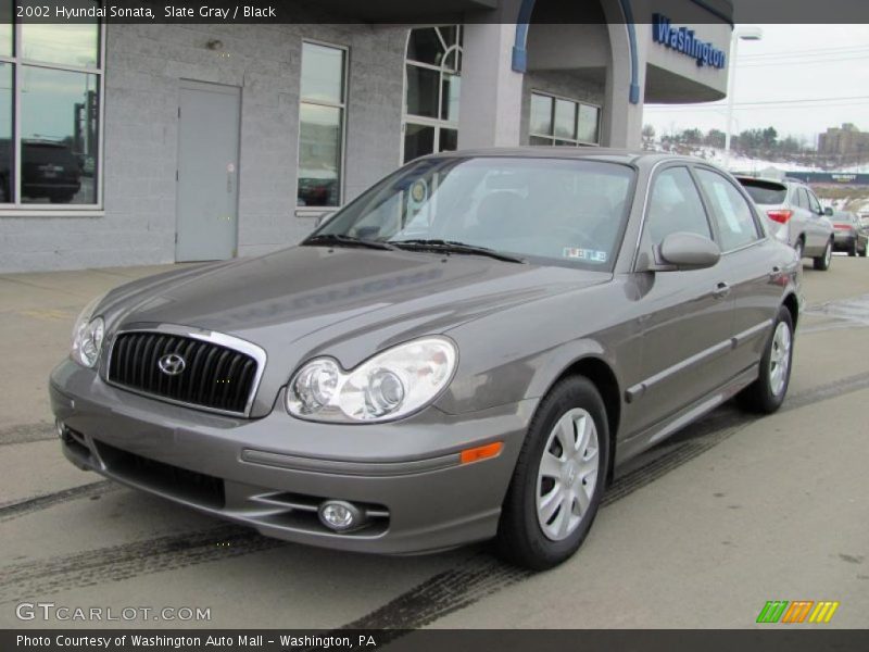 Slate Gray / Black 2002 Hyundai Sonata