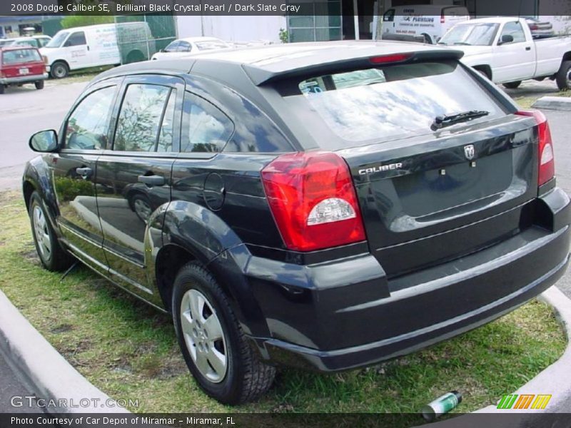Brilliant Black Crystal Pearl / Dark Slate Gray 2008 Dodge Caliber SE