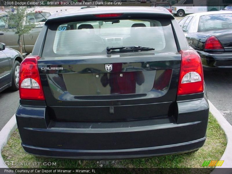 Brilliant Black Crystal Pearl / Dark Slate Gray 2008 Dodge Caliber SE
