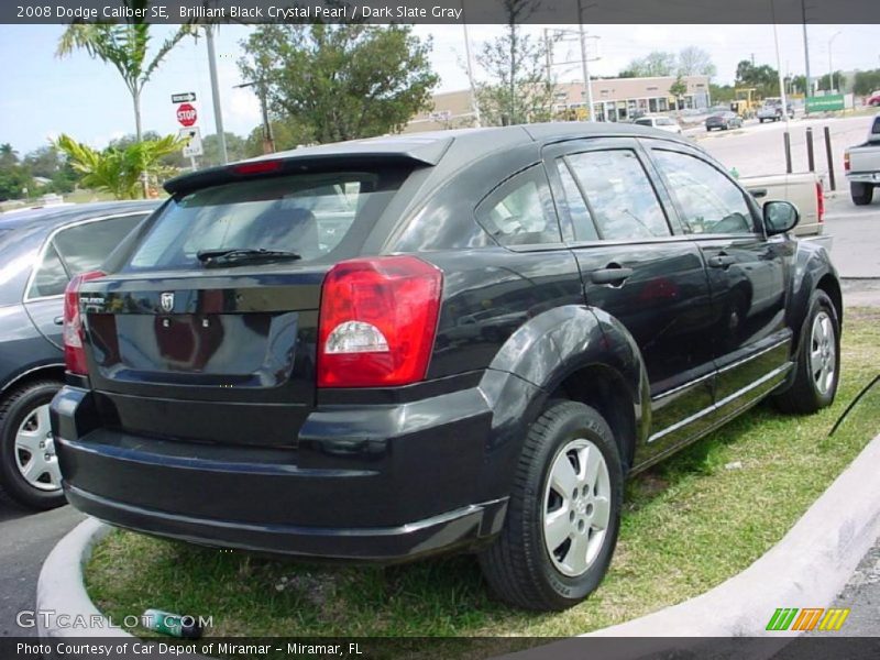 Brilliant Black Crystal Pearl / Dark Slate Gray 2008 Dodge Caliber SE