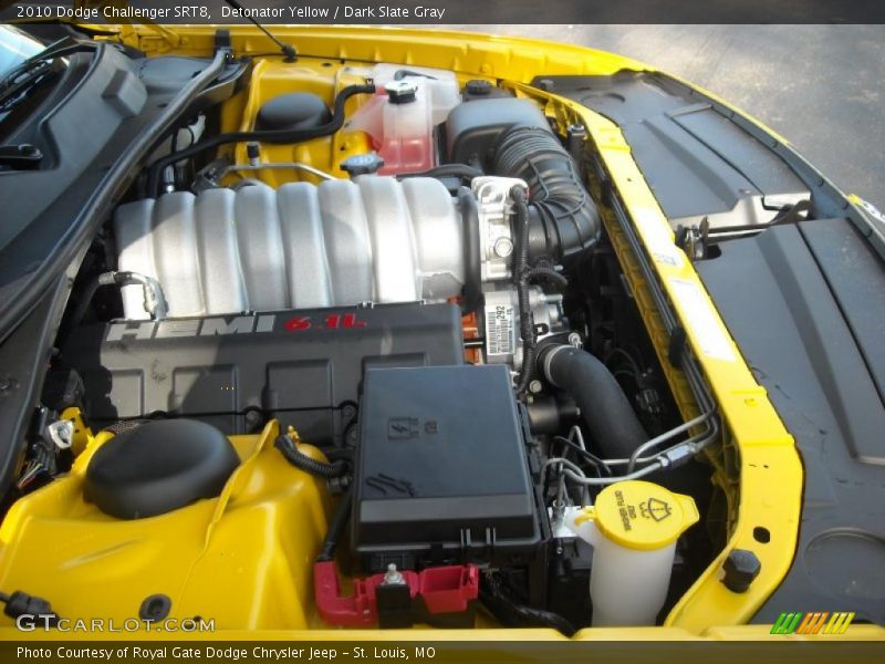 Detonator Yellow / Dark Slate Gray 2010 Dodge Challenger SRT8