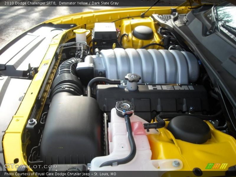 Detonator Yellow / Dark Slate Gray 2010 Dodge Challenger SRT8