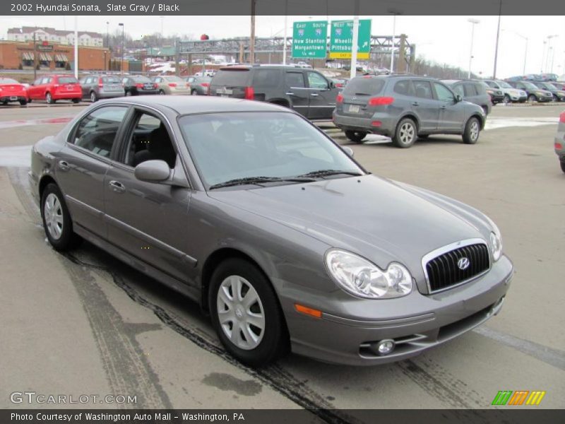 Slate Gray / Black 2002 Hyundai Sonata