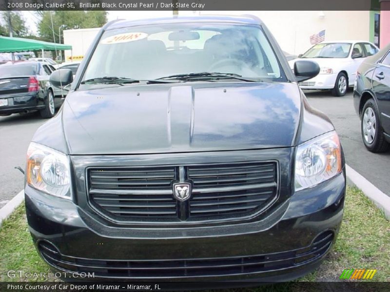 Brilliant Black Crystal Pearl / Dark Slate Gray 2008 Dodge Caliber SE