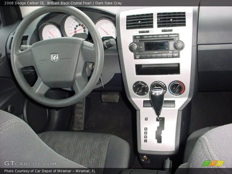 Brilliant Black Crystal Pearl / Dark Slate Gray 2008 Dodge Caliber SE