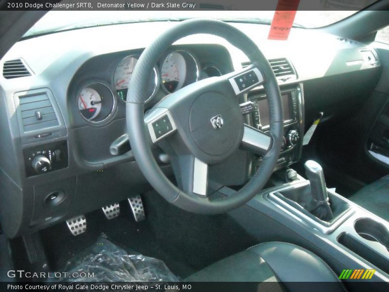 Detonator Yellow / Dark Slate Gray 2010 Dodge Challenger SRT8