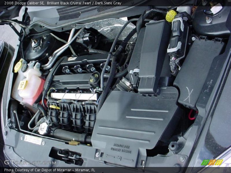 Brilliant Black Crystal Pearl / Dark Slate Gray 2008 Dodge Caliber SE