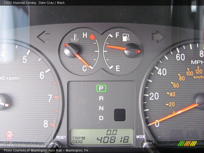 Slate Gray / Black 2002 Hyundai Sonata