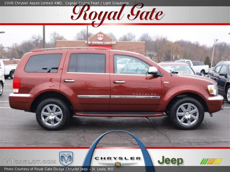 Cognac Crystal Pearl / Light Graystone 2008 Chrysler Aspen Limited 4WD