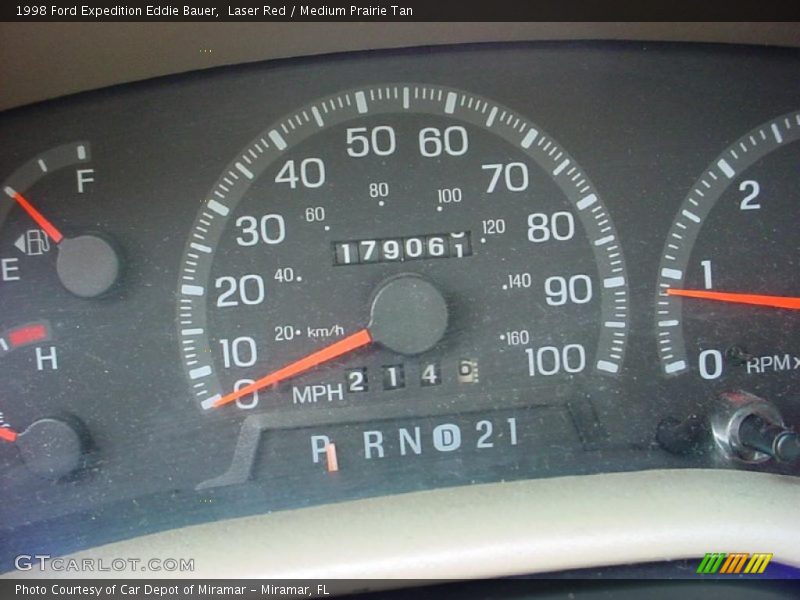 Laser Red / Medium Prairie Tan 1998 Ford Expedition Eddie Bauer