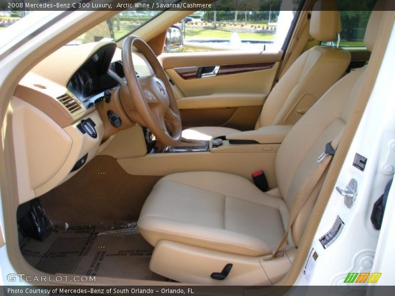 Arctic White / Savanna/Cashmere 2008 Mercedes-Benz C 300 Luxury