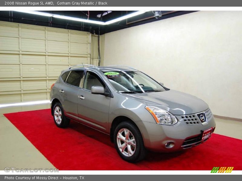 Gotham Gray Metallic / Black 2008 Nissan Rogue SL AWD