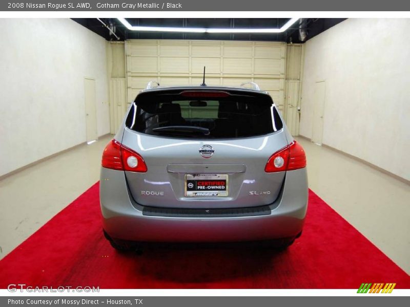 Gotham Gray Metallic / Black 2008 Nissan Rogue SL AWD