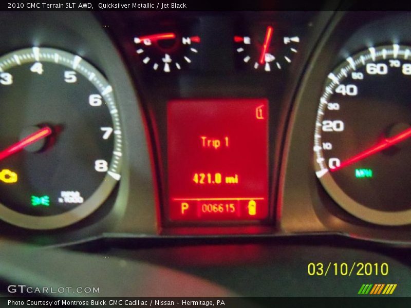 Quicksilver Metallic / Jet Black 2010 GMC Terrain SLT AWD