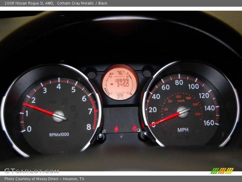 Gotham Gray Metallic / Black 2008 Nissan Rogue SL AWD