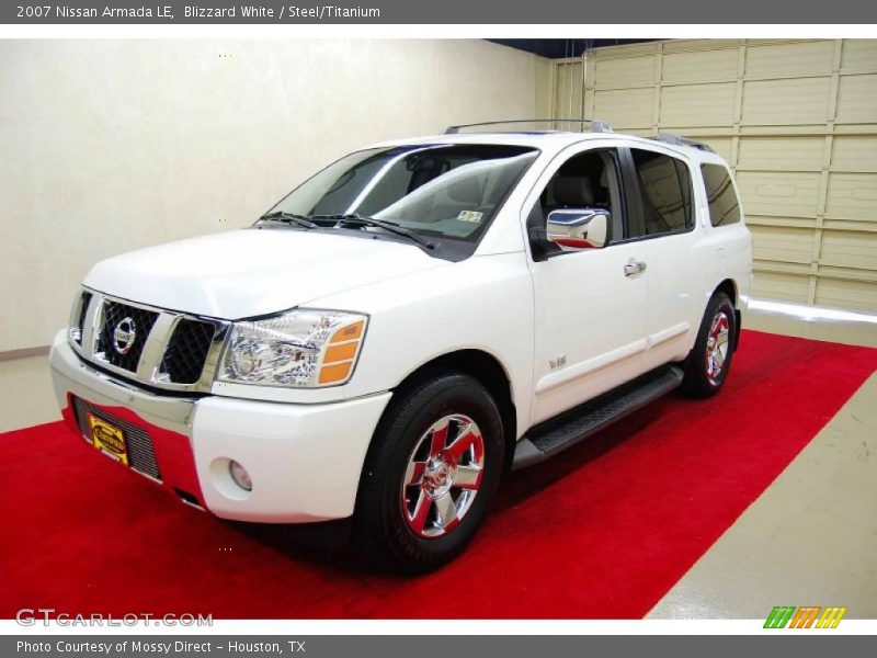 Blizzard White / Steel/Titanium 2007 Nissan Armada LE
