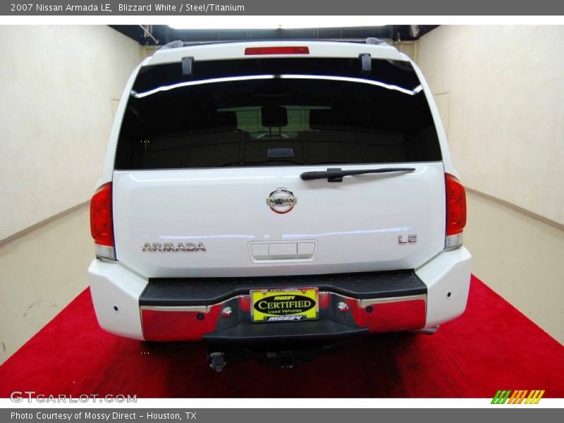 Blizzard White / Steel/Titanium 2007 Nissan Armada LE