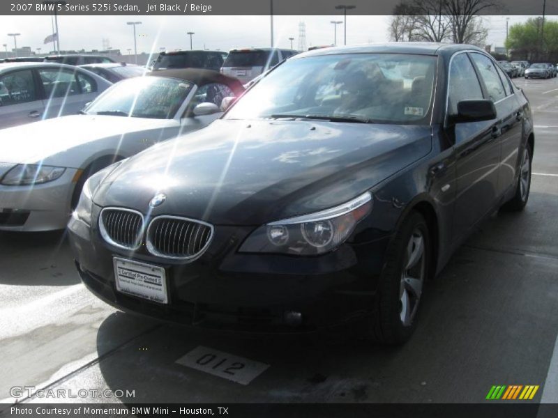 Jet Black / Beige 2007 BMW 5 Series 525i Sedan