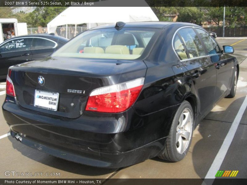 Jet Black / Beige 2007 BMW 5 Series 525i Sedan