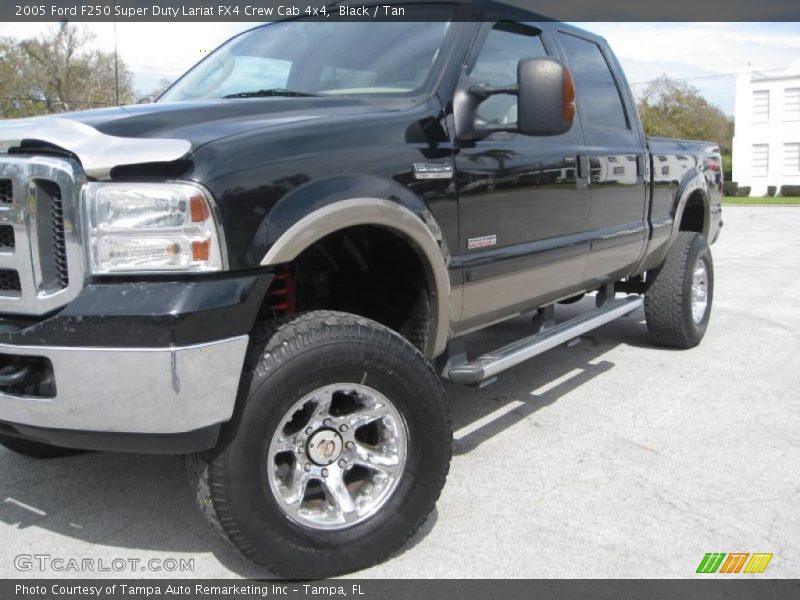 Black / Tan 2005 Ford F250 Super Duty Lariat FX4 Crew Cab 4x4