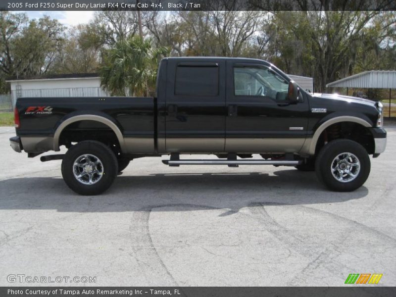 Black / Tan 2005 Ford F250 Super Duty Lariat FX4 Crew Cab 4x4