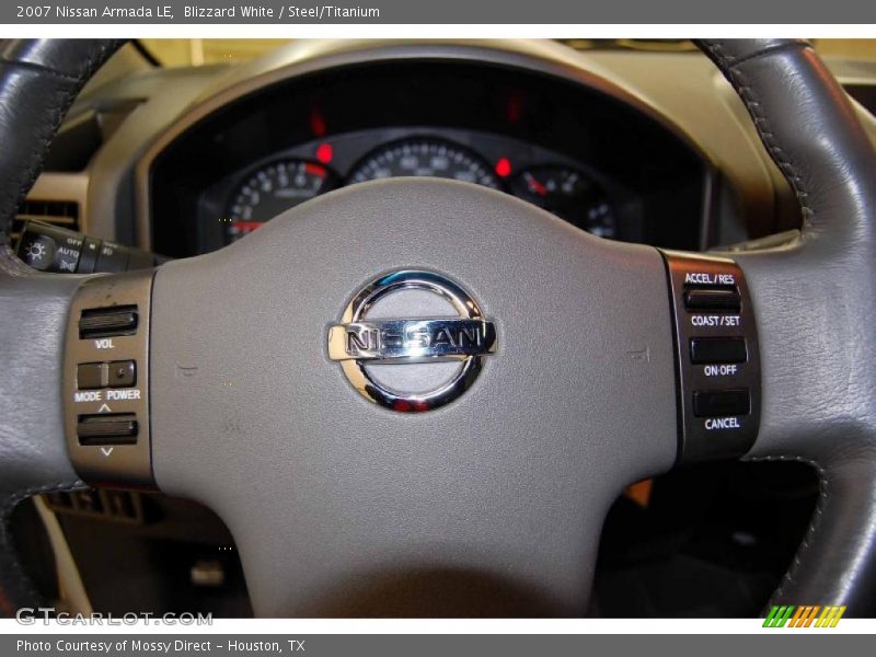 Blizzard White / Steel/Titanium 2007 Nissan Armada LE