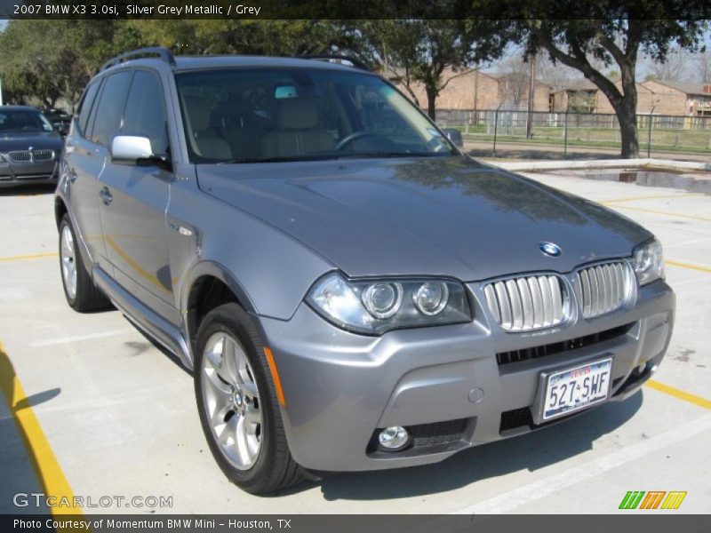 Silver Grey Metallic / Grey 2007 BMW X3 3.0si