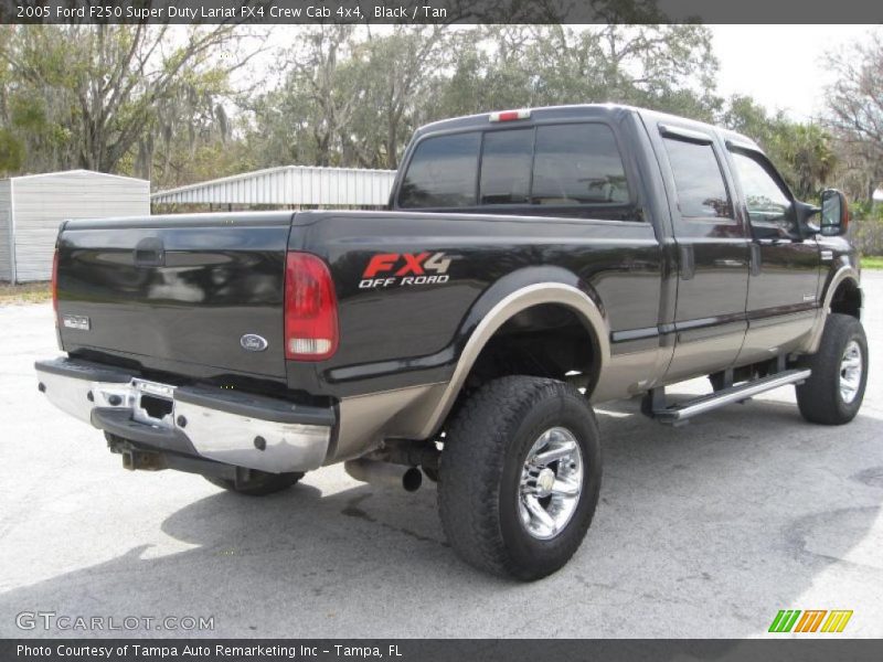 Black / Tan 2005 Ford F250 Super Duty Lariat FX4 Crew Cab 4x4