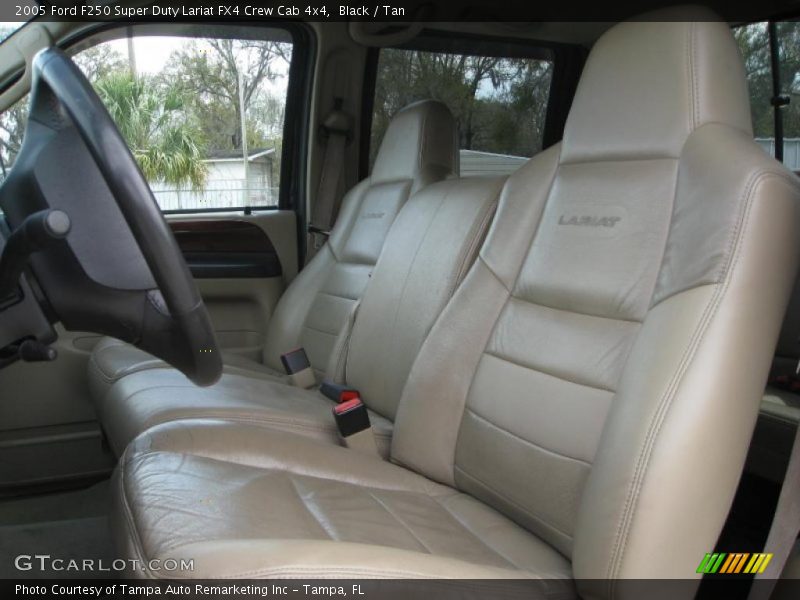 Black / Tan 2005 Ford F250 Super Duty Lariat FX4 Crew Cab 4x4
