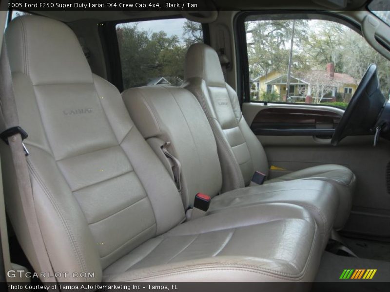 Black / Tan 2005 Ford F250 Super Duty Lariat FX4 Crew Cab 4x4