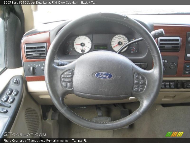 Black / Tan 2005 Ford F250 Super Duty Lariat FX4 Crew Cab 4x4