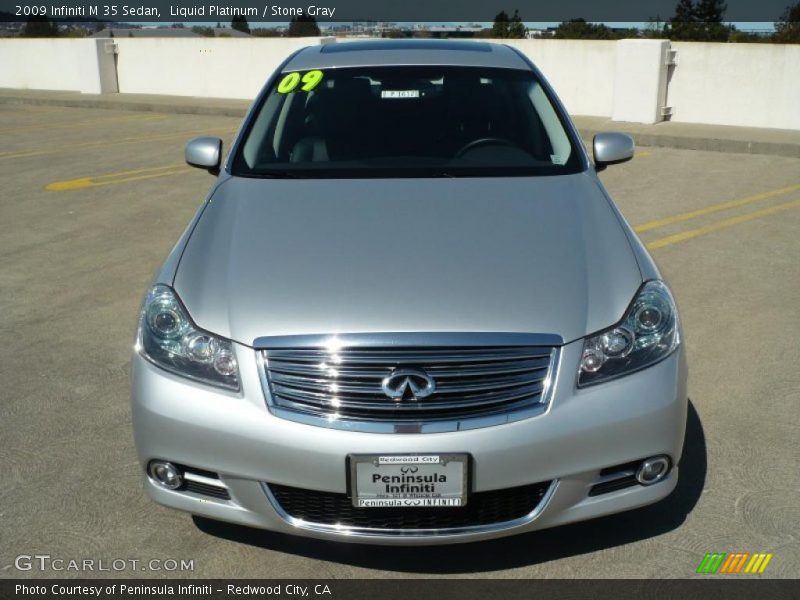 Liquid Platinum / Stone Gray 2009 Infiniti M 35 Sedan